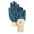 Magid MultiMaster Rough Finish Heavy Duty Blue Nitrile Coated Gloves, 12PK 1591PRKW-9